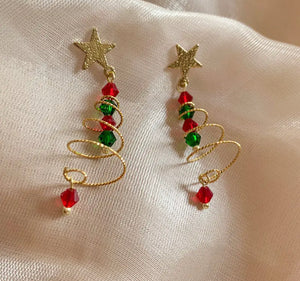 Dainty Christmas Tree Earrings