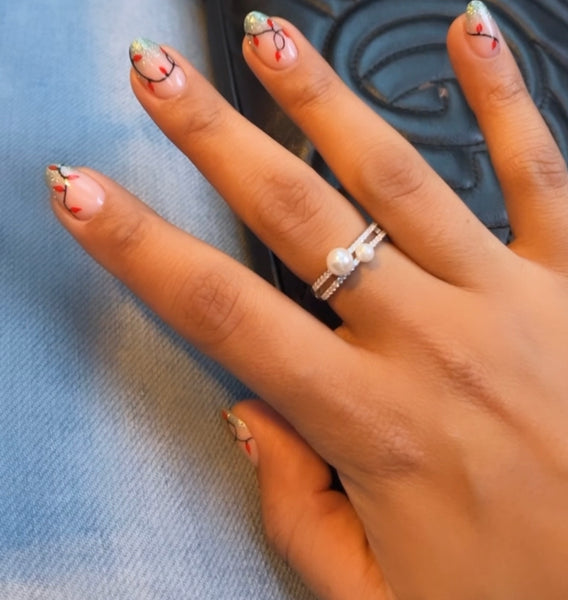 Double Pearl Ring – PINKHEARTATTACK