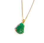 Micro Green Buddha Necklace